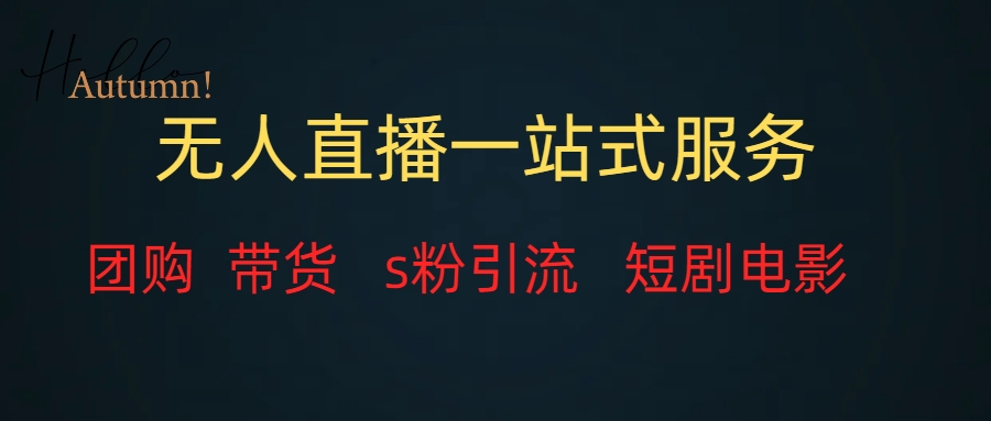 （7654期）无人直播全套服务，变现稳定(一站式解决无人直播难题，提升变现稳定性)