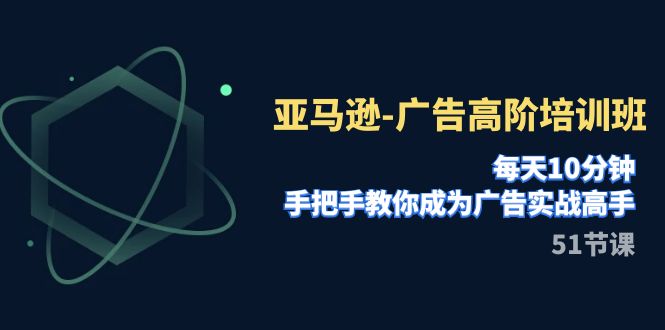 （7739期）亚马逊-广告高阶培训班，每天10分钟，手把手教你成为广告实战高手（51节）(亚马逊广告高阶培训班深度解析广告运营策略，助您成为实战高手)