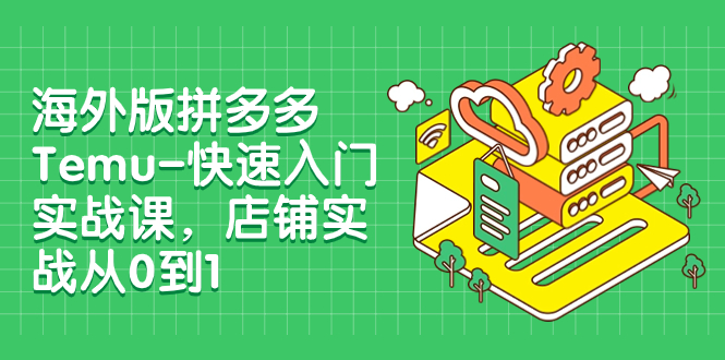 （7876期）海外版拼多多Temu-快速入门实战课，店铺实战从0到1（12节课）(全面掌握拼多多Temu运营，从新手到专家的一站式学习之旅)