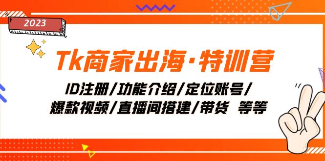 （7974期）Tk商家出海·特训营：ID注册/功能介绍/定位账号/爆款视频/直播间搭建/带货.(全面解析Tk商家出海特训营从入门到精通的一站式学习指南)