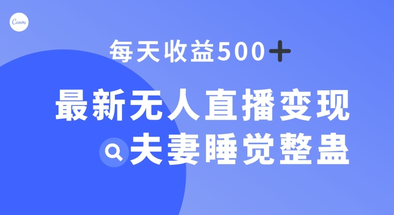 mp5378期-最新无人直播变现，夫妻睡觉整蛊，每天躺赚500+【揭秘】(揭秘最新无人直播变现方式夫妻睡觉整蛊，每天躺赚500+)