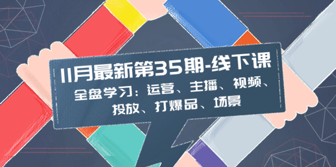 （8314期）11月最新-35期-线下课：全盘学习：运营、主播、视频、投放、打爆品、场景(全面掌握直播运营与主播技能，助力直播间成为爆款)