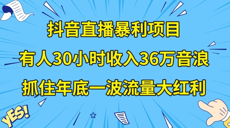 mp5658期-抖音直播暴利项目，有人30小时收入36万音浪，公司宣传片年会视频制作，抓住年底一波流量大红利【揭秘】