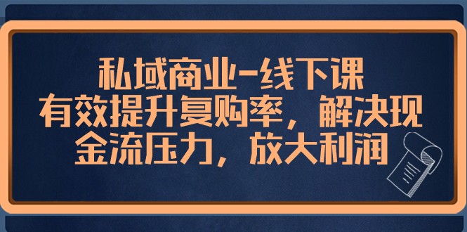 fy2265期-私域商业线下课，有效提升复购率，解决现金流压力，放大利润