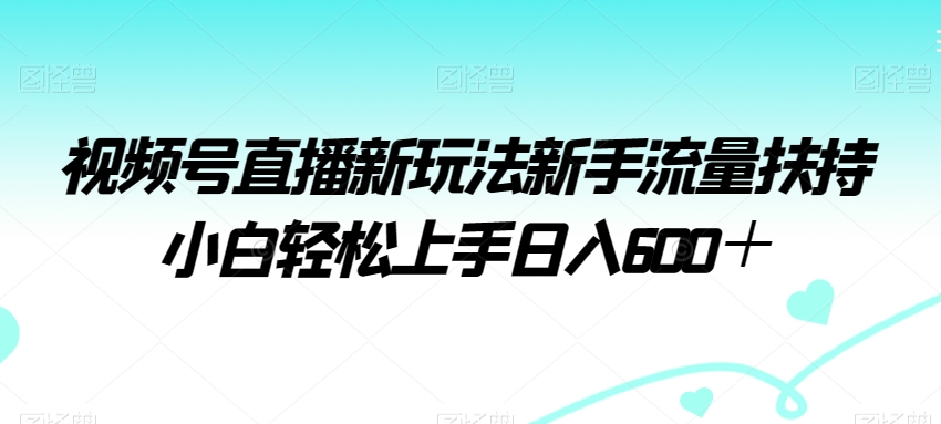 mp6130期-视频号直播新玩法新手流量扶持小白轻松上手日入600＋(揭秘2024年最新蓝海风口赛道——视频号直播新玩法)