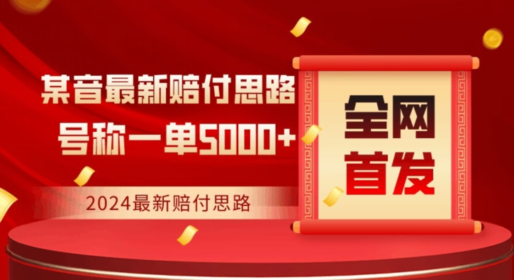 mp6313期-全网首发，2024最新抖音赔付项目，号称一单5000+保姆级拆解【仅揭秘】