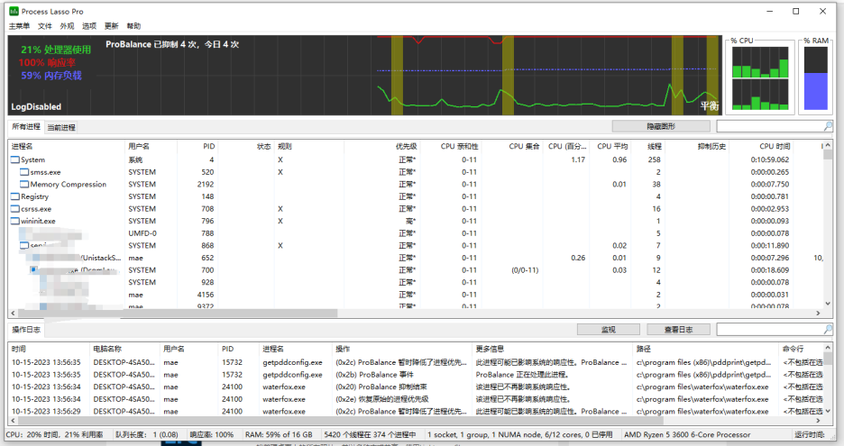 Bitsum Process Lasso Pro v12.4.1.10 解锁版 (进程调试级系统优化工具)