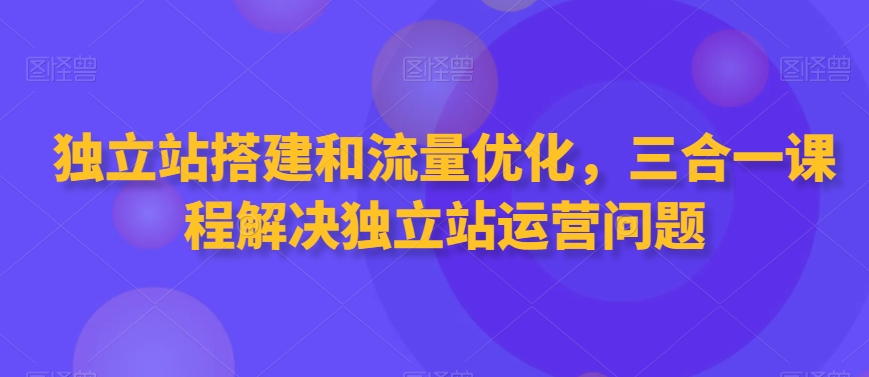 mp6607期-独立站搭建和流量优化，三合一课程解决独立站运营问题