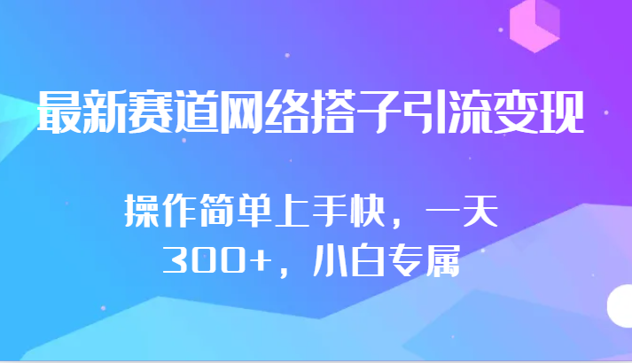 fy3035期-最新赛道网络搭子引流变现!!操作简单上手快，一天300+，小白专属