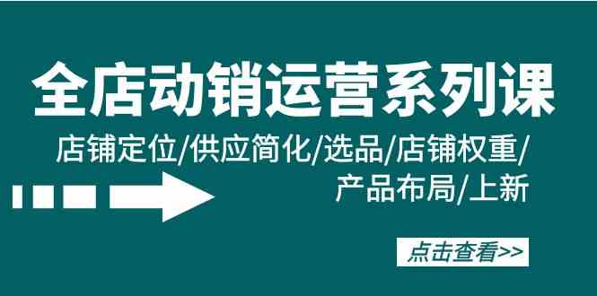 fy3539期-全店动销运营系列课：店铺定位/供应简化/选品/店铺权重/产品布局/上新