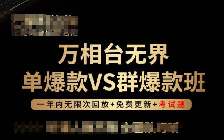 mp7713期-万相台无界单爆款VS群爆款班，选择大于努力，让团队事半功倍!