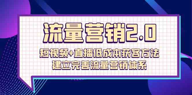 fy3714期-流量营销2.0：短视频+直播低成本获客方法，建立完善流量营销体系（72节）