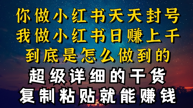 mp7791期-都知道小红书能引流私域变现，可为什么我能一天引流几十人变现上千，但你却频频封号违规被限流