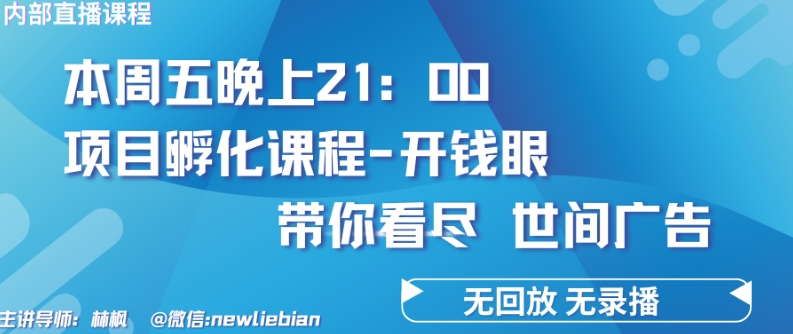 mp7814期-4.26日内部回放课程《项目孵化-开钱眼》赚钱的底层逻辑