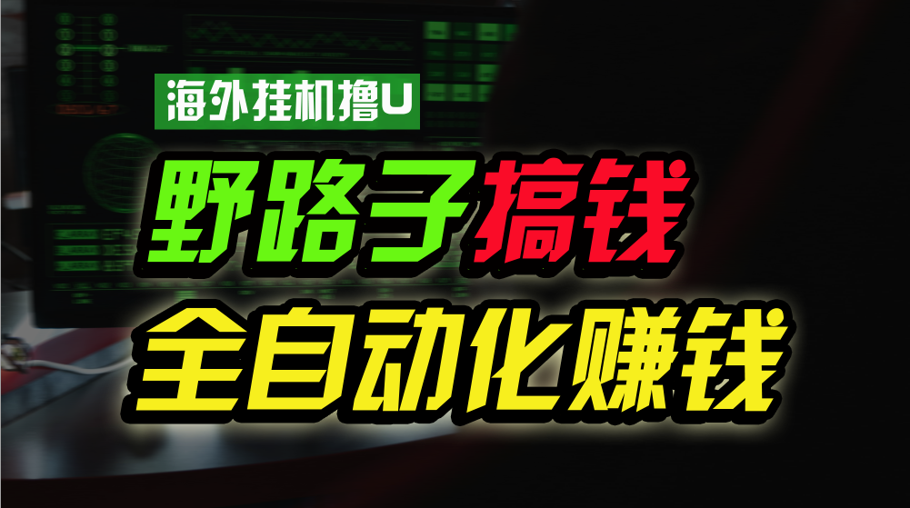 fy3830期-海外挂机撸U新平台，日赚8-15美元，全程无人值守，可批量放大，工作室内部项目！