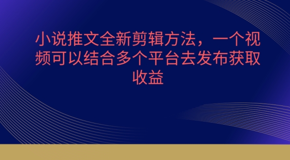 mp7917期-小说推文全新剪辑方法，一个视频可以结合多个平台去发布获取