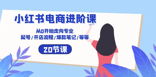 fy3905期-小红书电商进阶课：从0开始走向专业 起号/开店流程/爆款笔记/等等（20节）