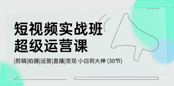 fy4109期-短视频实战班超级运营课 |剪辑|拍摄|运营|直播|变现 小白到大神 (30节)