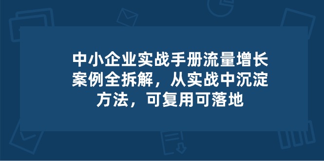 fy4142期-中小企业实操手册-流量增长案例拆解，从实操中沉淀方法，可复用可落地