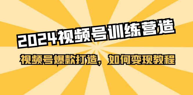 fy4284期-2024视频号训练营，视频号爆款打造，如何变现教程（20节课）