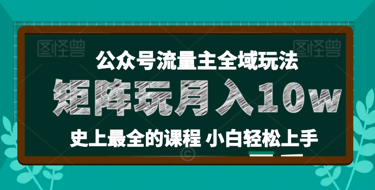 mp8702期-麦子甜公众号流量主全新玩法，核心36讲小白也能做矩阵，月入10w+