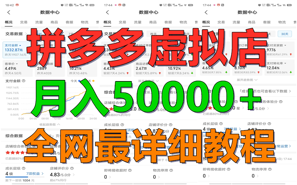 fy4365期-拼多多虚拟电商训练营月入50000+你也行，暴利稳定长久，副业首选