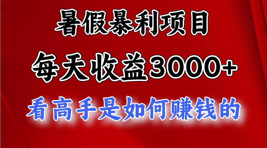 fy4375期-暑假暴力项目 1天收益3000+，视频号，快手，不露脸直播.次日结算