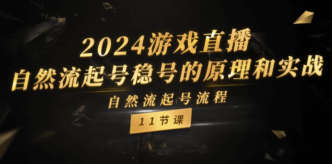 fy4736期-2024游戏直播自然流起号稳号的原理和实战，自然流起号流程（11节）