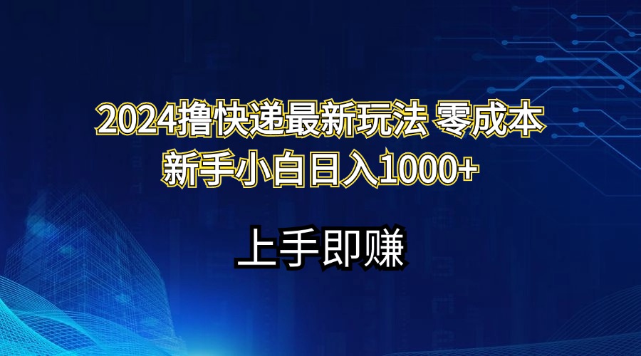 （11680期）2024撸快递最新玩法零成本新手小白日入1000+