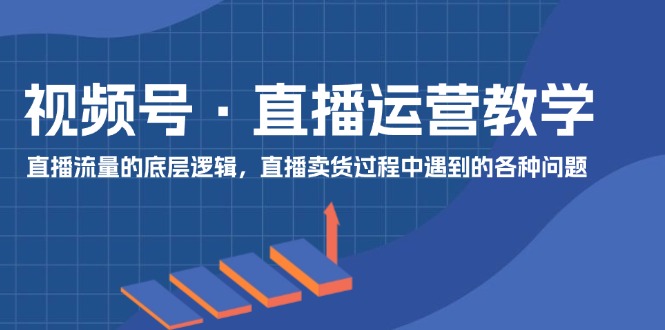 fy4791期-视频号直播运营教学：直播流量的底层逻辑，直播卖货过程中遇到的各种问题