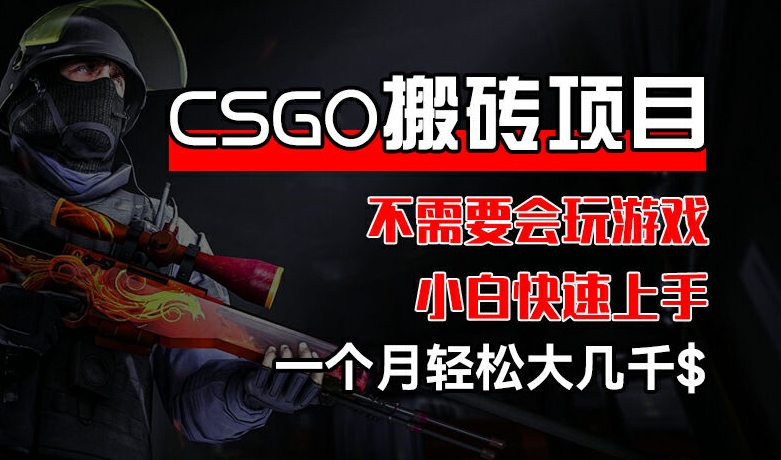 mp9484期-CSGO 装备搬砖项目，操作简单，不需要会玩游戏，小白也能快速上手，一个月轻松大几千