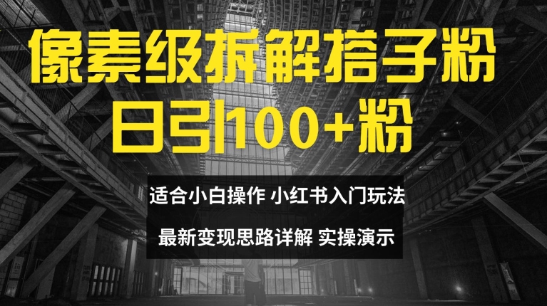 mp9676期-像素级拆解搭子粉，日引100+，小白看完可上手，最新变现思路详解