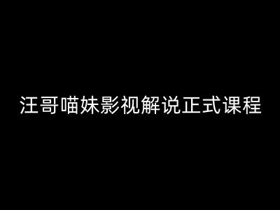 mp9805期-汪哥影视解说正式课程：剪映/PR教学/视解说剪辑5大黄金法则/全流程剪辑7把利器等等