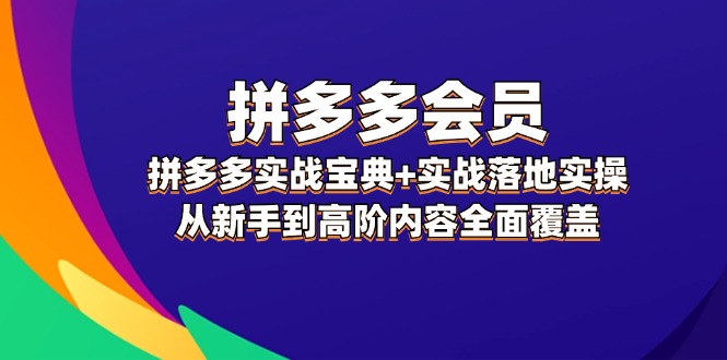 fy5423期-拼多多会员实战宝典+实战落地实操，从新手到高阶内容全面覆盖