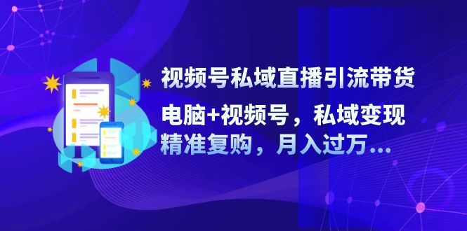 fy5808期-视频号私域直播引流带货：电脑+视频号，私域变现，精准复购，月入过万