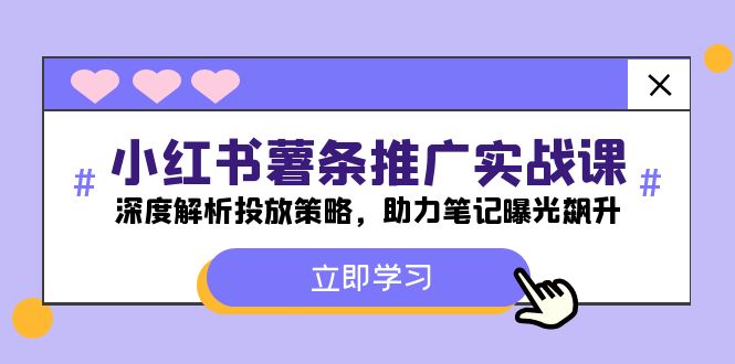 fy5856期-小红书-薯条推广实战课：深度解析投放策略，助力笔记曝光飙升