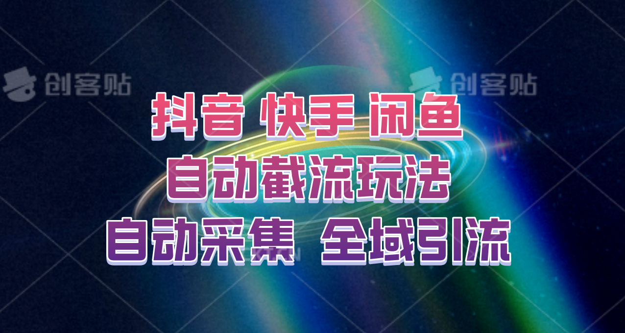 fy6455期-快手、抖音、闲鱼自动截流玩法，利用一个软件自动采集、评论、点赞、私信，全域引流