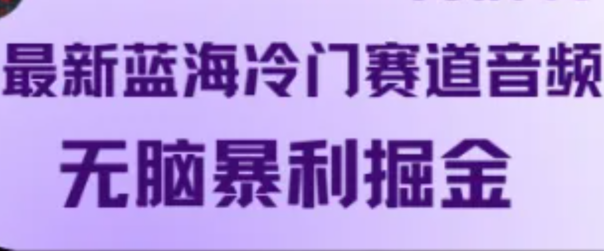 fy6715期-最新蓝海冷门赛道音频，无脑暴利掘金