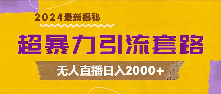 （12800期）超暴力引流套路，无人直播日入2000+