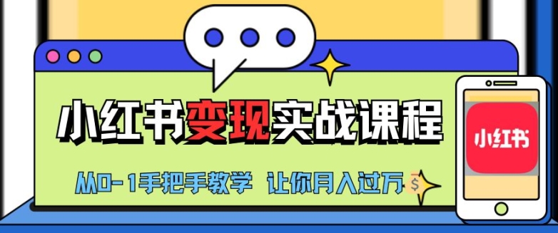 mp12435期-小红书推广实战训练营，小红书从0-1“变现”实战课程，教你月入过W