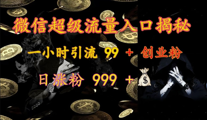 mp12554期-微信超级流量入口揭秘：一小时引流 99 + 创业粉，日涨粉 999 +