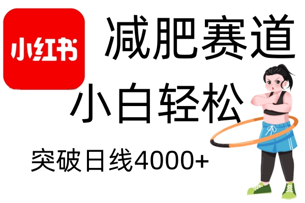 fy9186期-小红书减肥赛道，简单零成本，无需剪辑，不用动脑，小白轻松日利润4000+