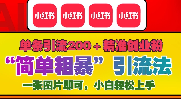 mp13638期-12月底小红书”简单粗暴“引流法，单条引流200+精准创业粉